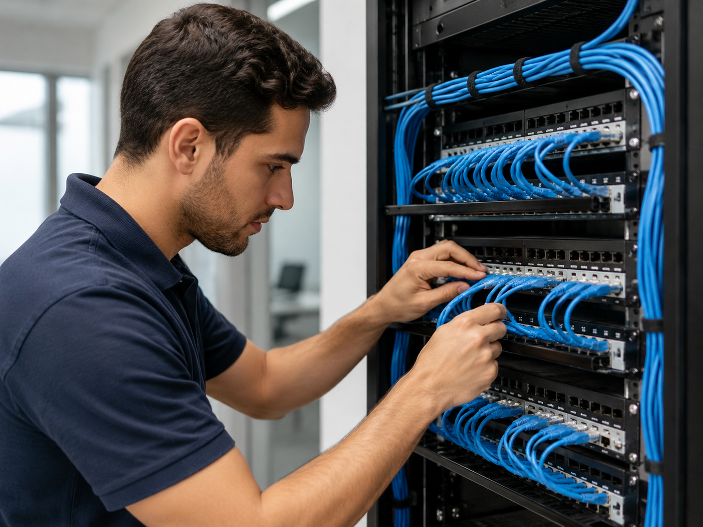 HD image of structured wiring and network cabling